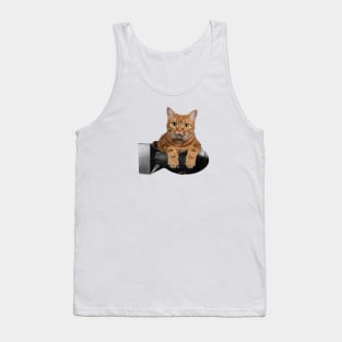 Cat with nuke Tank Top